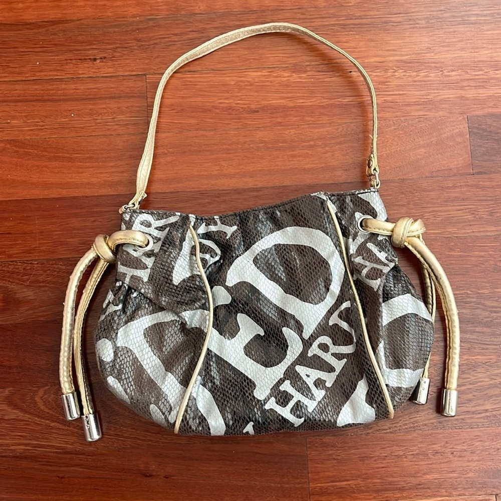 ED HARDY snakeskin bag